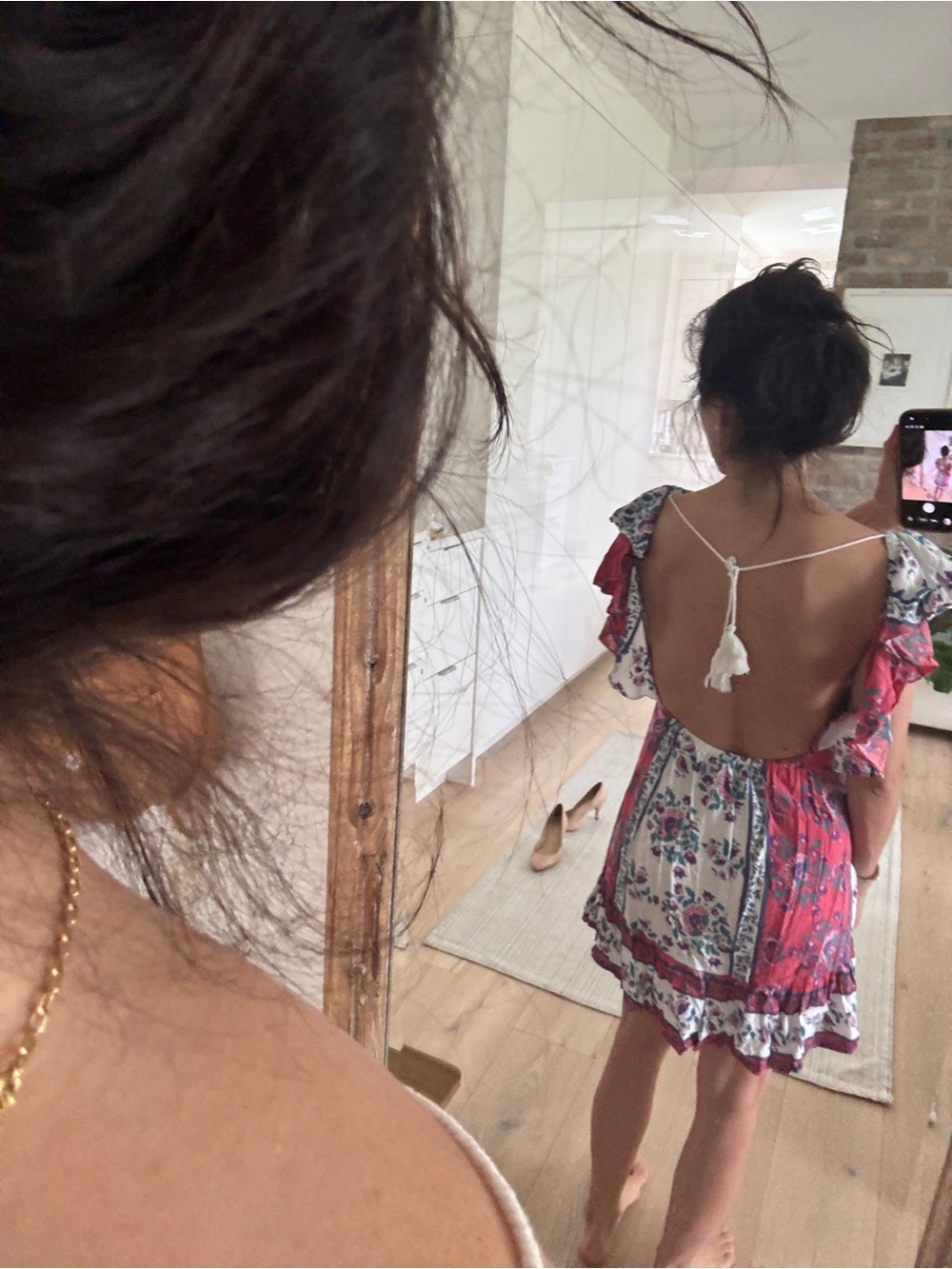 Red Floral Ruffle Sundress - Picture 11 of 13